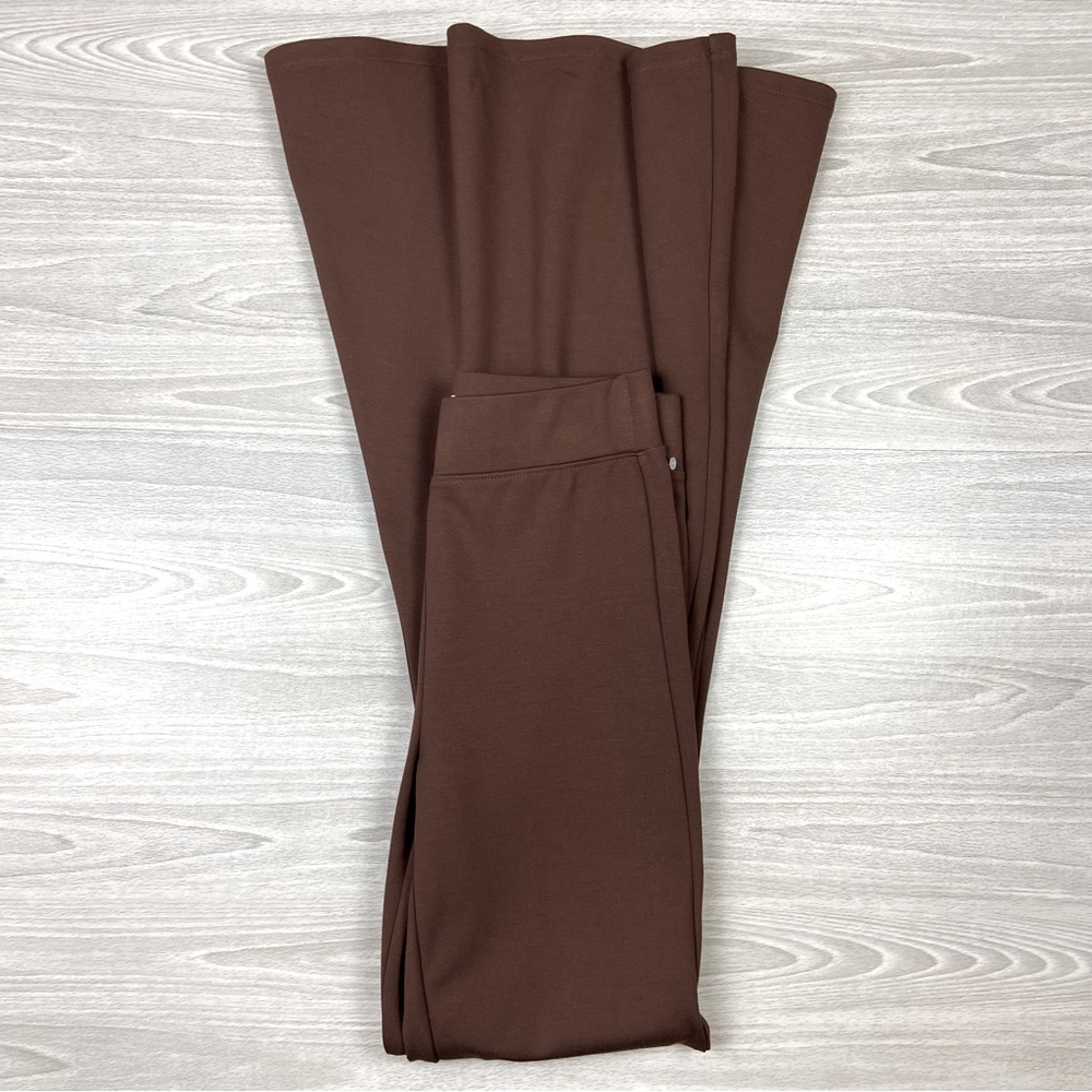 L'Agence Kiki Ponte Pant Chicory Coffee High Waist Flare Leg Stretch Size XS - Picture 10 of 14